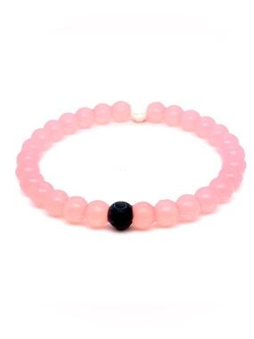 Lokai‎ Pink Beaded Bracelet with Black Accent Bead